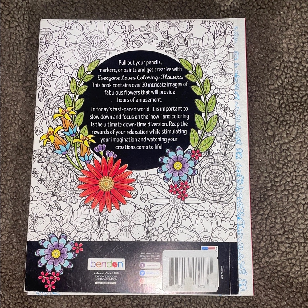 Color and Create Flowers Coloring Book - Picture 3 of 6